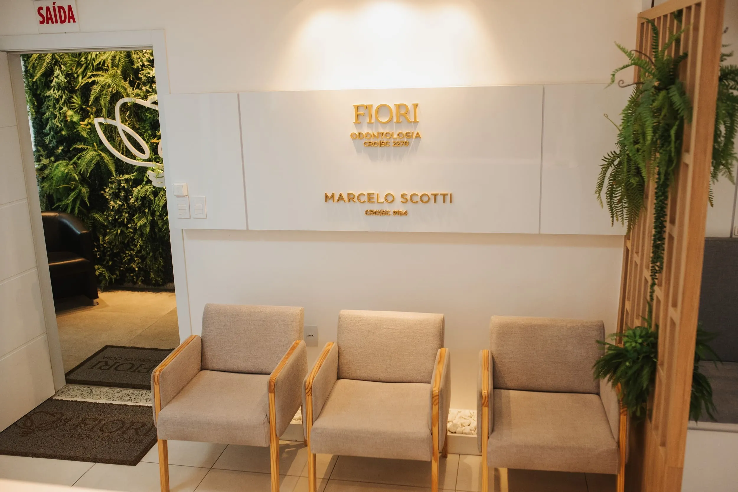 Recepção da Fiori Odontologia em Gaspar SC